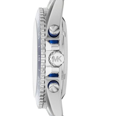 Michael Kors MK9024 JetMaster Blue Skeleton Dial Stainless Steel Men's Watch
