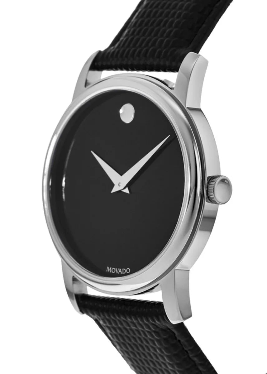 Movado 2100002 Black Leather Men's Watch