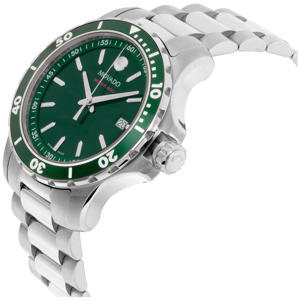 Movado 2600136 Series 800 Green Dial Stainless Steel Men's Watch