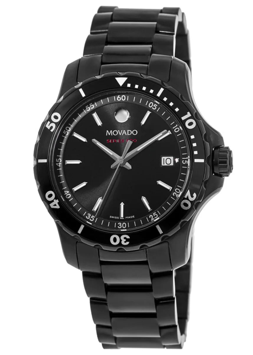 Movado 2600143 series 800 Black Dial PVD Steel Men's Watch