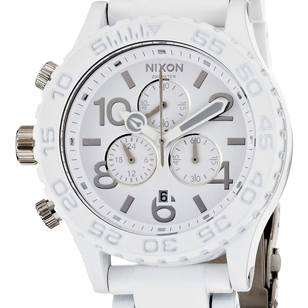 Nixon A037-1255 Chronograph White and Silver Men’s Watch