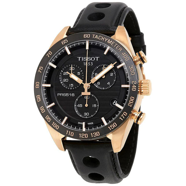 Tissot T100.417.36.051.00 PRS 516 Chronograph Black Dial Men's Watch