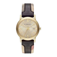 Burberry BU9032 The City Gold Dial Leather Strap Women’s Watch