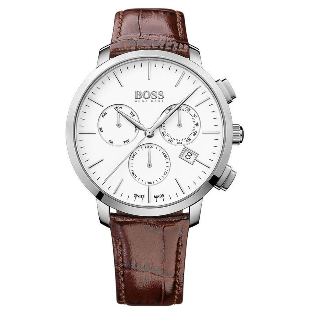 Hugo Boss 1513263 Swiss Made White Men's Watch
