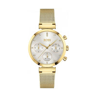 Hugo Boss 1502552 Flawless Silver Dial Gold Stainless Steel Strap Women's Watch