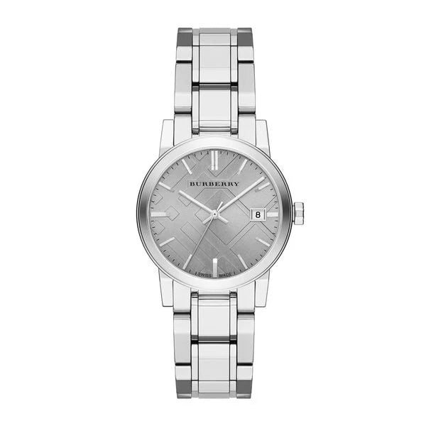 Burberry The City Stainless Steel Watch BU9143 Burberry Unisex Classic Checked Analog Quartz 34mm Watch  main image 2