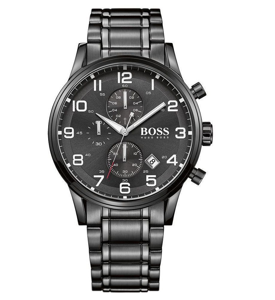 Hugo Boss 1513180 Black Dial Black Band Men's Watch