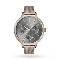Hugo Boss 1502424 Symphony Grey Dial Rose Gold Stainless Steel Bracelet Women's Watch