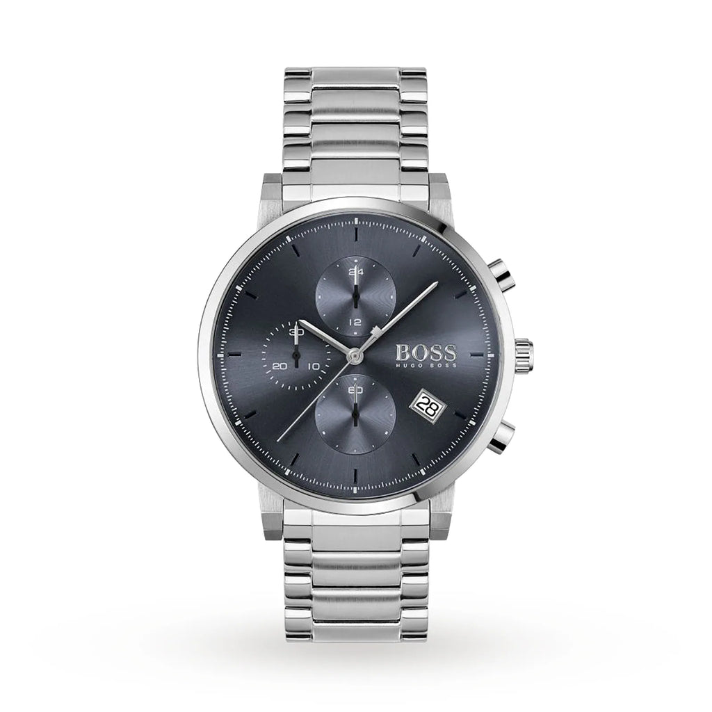 Hugo Boss 1513779 Integrity Blue Dial Silver Steel Strap Men's Watch