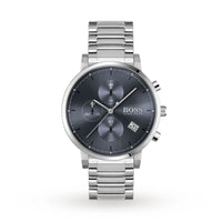 Hugo Boss 1513779 Integrity Blue Dial Silver Steel Strap Men's Watch