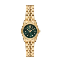 Michael Kors MK4842 Lexington Green Dial Gold Tone Stainless Steel Women's Watch