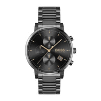 Hugo Boss 1513780 Integrity Black Dial Black Steel Strap Men's Watch