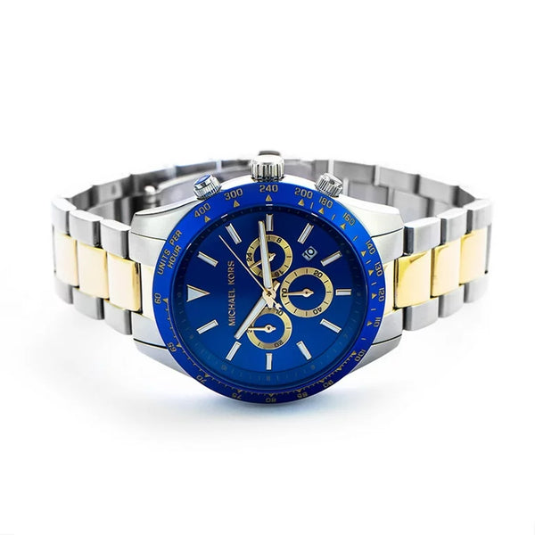 Michael Kors MK8825 Layton Chronograph Quartz Blue Dial Two-tone Men's Watch