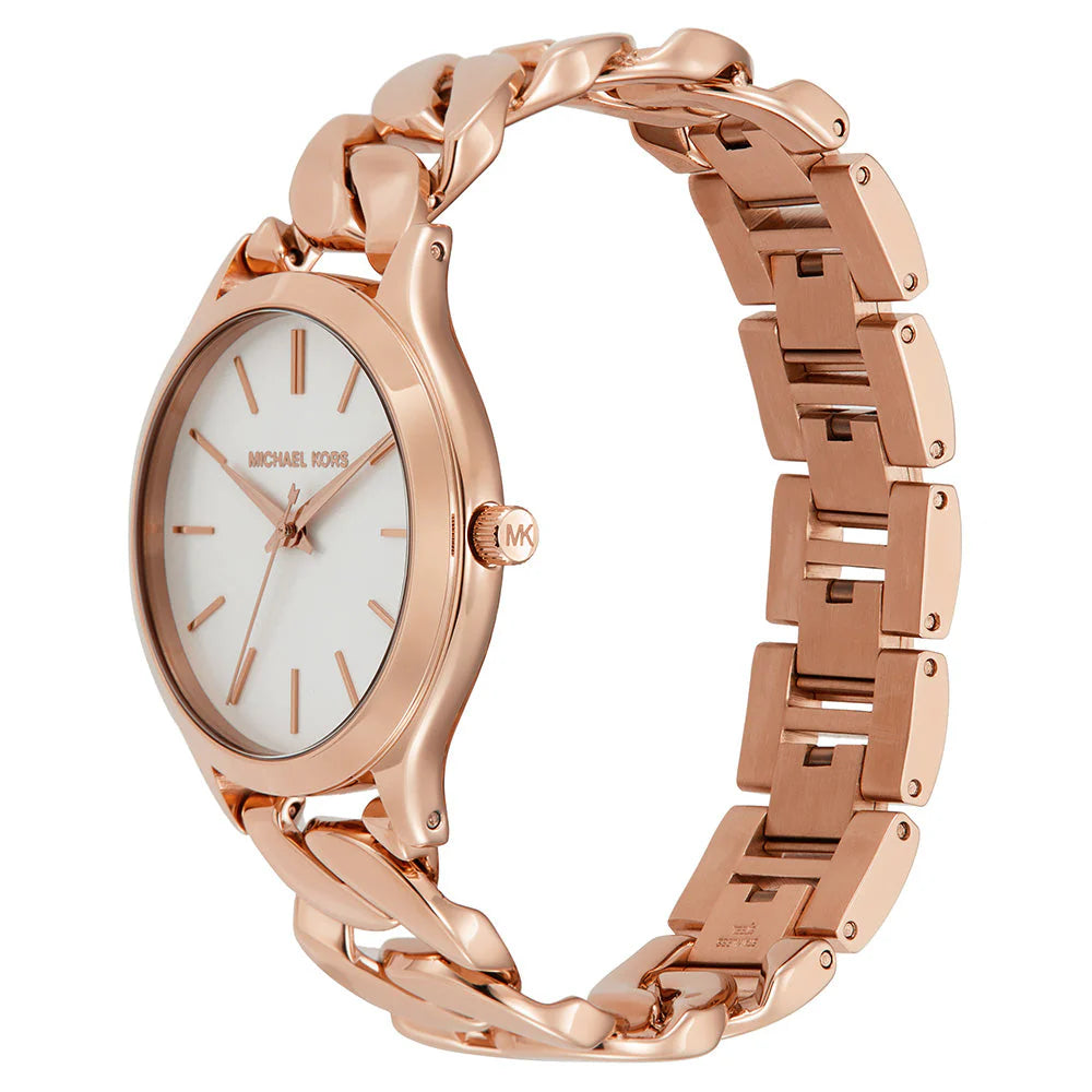 Michael Kors MK7473 Runway White Dial Rose Gold Stainless  display picture 3
