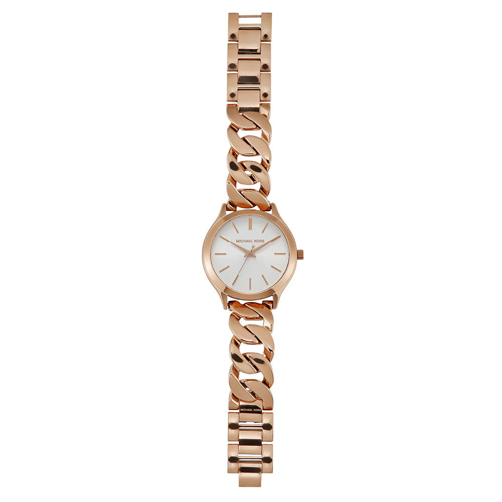 Michael Kors MK7473 Runway White Dial Rose Gold Stainless  display picture 1