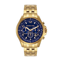 Michael Kors MK9125 Pilot Quartz Blue Dial Gold Steel Bracelet Men’s Watch