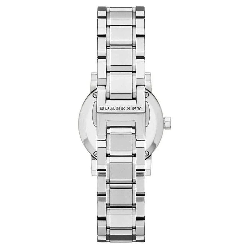 Burberry BU9231 The City Pink Diamonds Dial Silver Steel Strap Women's
