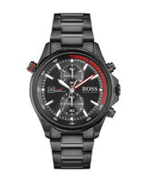 Hugo Boss 1513825 Globetrotter Black Dial Black Steel Strap Men's Watch