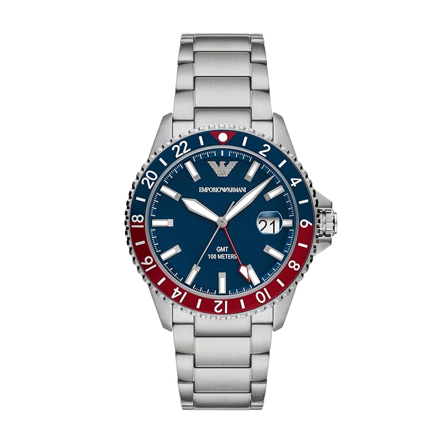 Emporio Armani AR11590 Blue Dial Stainless Steel Strap Men’s Watch