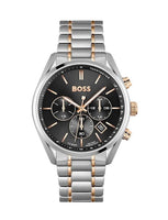 Hugo Boss 1513878 Champion Chronograph Green Dial Two Tone Steel Strap Men's Watch