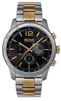 Hugo Boss 1513529 Professional Black Dial Two Tone Steel Strap Men's Watch