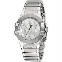 Maserati R8853108002 Potenza Silver Dial Silver Steel Strap Men's Watch