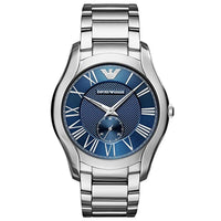 Emporio Armani AR11085 Valente Quartz Blue Dial Silver Steel Strap Men's Watch