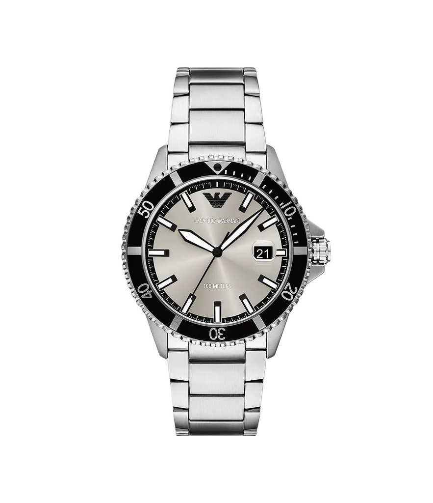 Emporio Armani AR11683 Grey Dial Stainless Steel Strap Men’s Watch