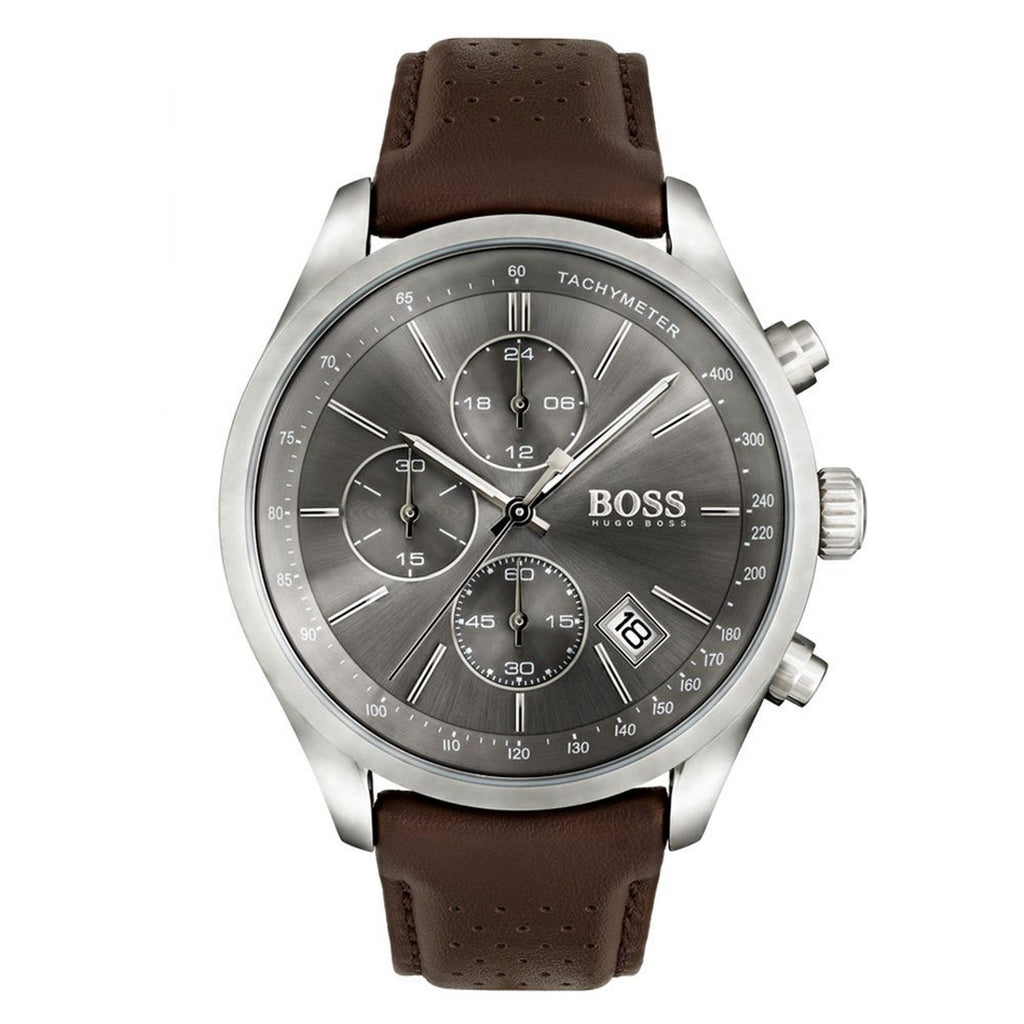 Hugo Boss 1513476 Grand Prix Chronograph Quartz Grey Dial Men's Watch