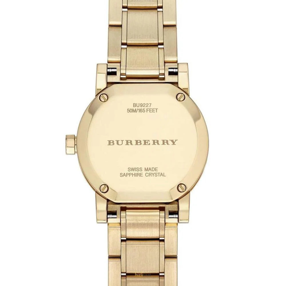 Burberry BU9227 The City Gold Dial Gold Steel Strap Women's Watch