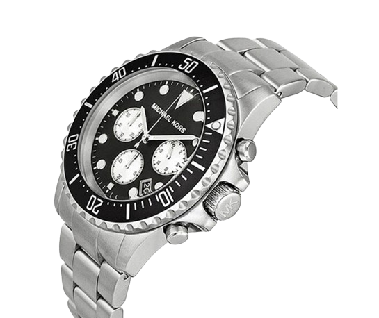 Michael Kors MK8256 Everest Chronograph Black Dial Stainless Steel Men's Watch