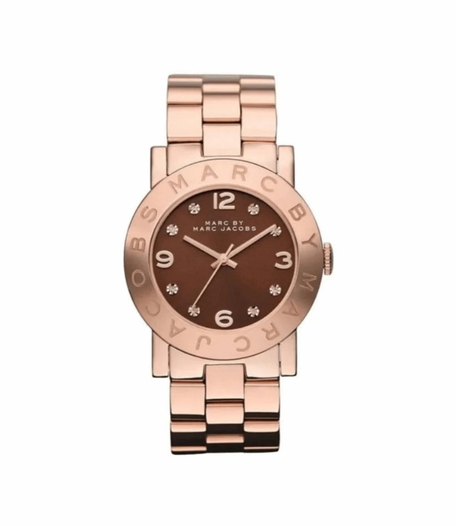 Marc Jacobs MBM3167 Brown Dial Rose Gold Steel Strap Women's Watch