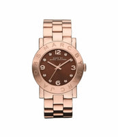 Reloj de mujer Marc Jacobs MBM3167 con correa de acero oro rosa y esfera marrón
