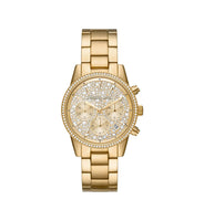 Michael Kors MK7310 Ritz Chronograph Gold Dial Gold Stainless Steel Women’s Watch