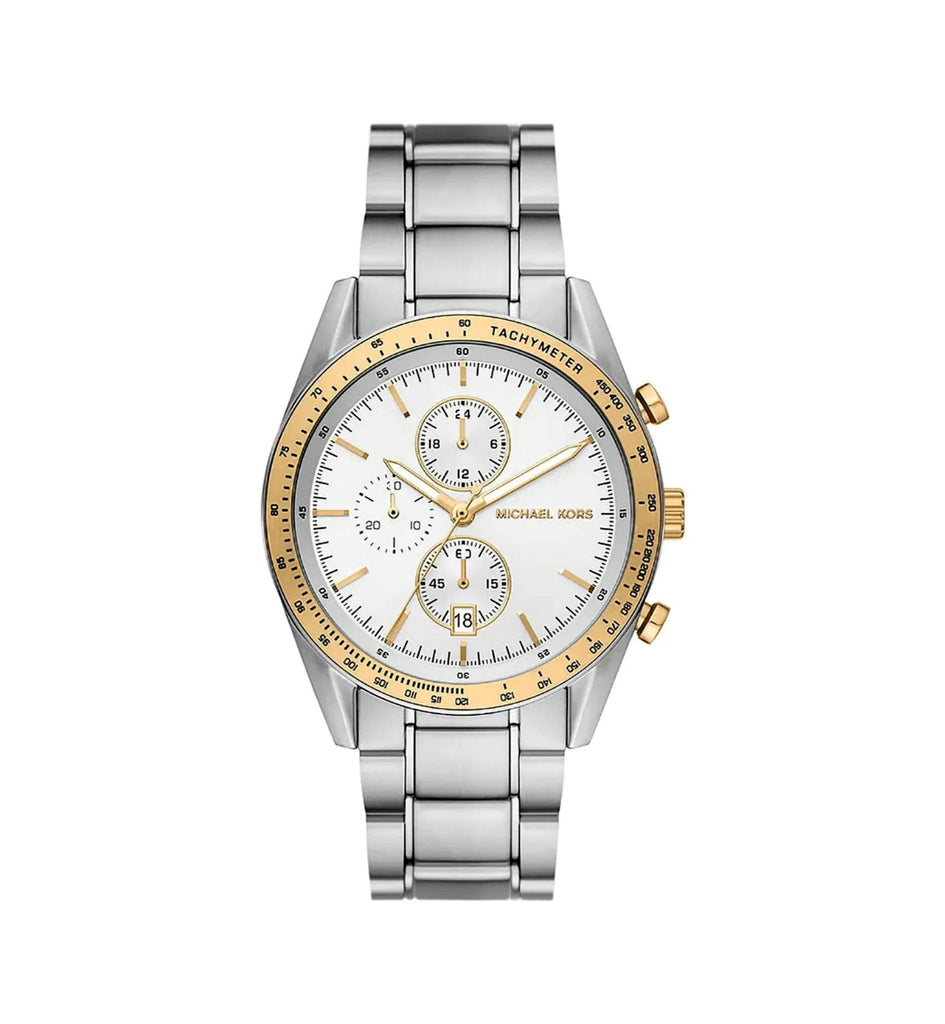 Michael Kors MK9112 Accelerator Chronograph White Dial Silver Men’s Watch