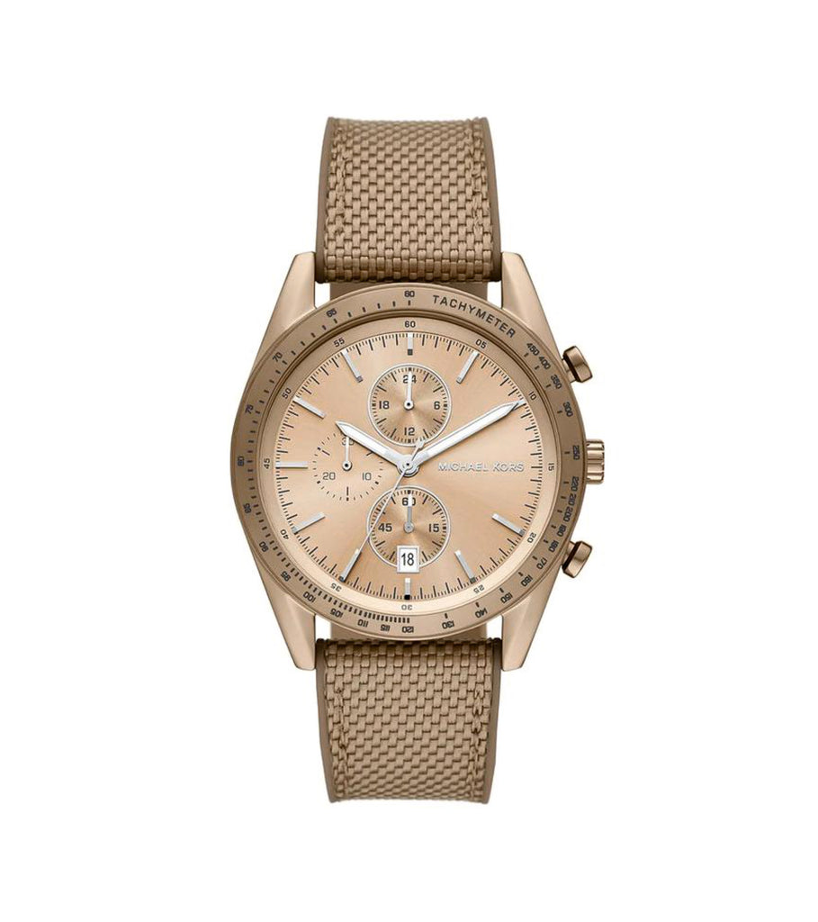 Michael Kors MK9145 Oversized Accelerator Beige Gold-Tone and Nylon Men’s Watch
