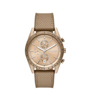 Michael Kors MK9145 Oversized Accelerator Beige Gold-Tone and Nylon Men’s Watch