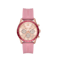 Michael Kors MKO1039 Berkley Chronograph Rose Gold Dial Pink Silicone Women’s Watch