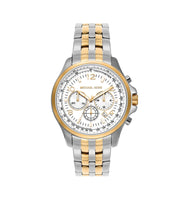 Michael Kors MK9126 Pilot Multifunction Chronograph White Dial Two-Tone Steel Bracelet Men’s Watch