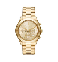 Michael Kors MK8909 Slim Runway Chronograph Gold Dial Gold Stainless Steel Men’s Watch
