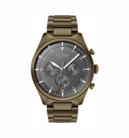 Hugo Boss 1513715 Pioneer Green Dial Silver Stainless Steel Strap Men's Watch