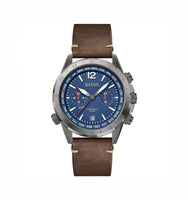 Hugo Boss 1513773 Nomad Blue Dial Brown Leather Strap Men's Watch