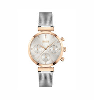 Hugo Boss 1502551 Flawless Silver Dial Silver Stainless Steel Mesh Strap Women's Watch