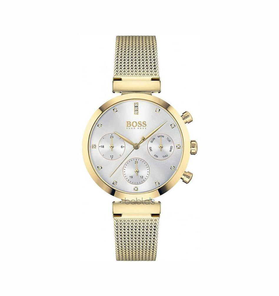 Hugo Boss 1502553 Flawless Silver Dial Rose Gold Stainless Steel Strap Women's Watch