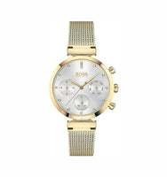 Hugo Boss 1502553 Flawless Silver Dial Rose Gold Stainless Steel Strap Women's Watch