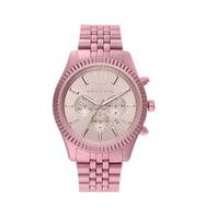 Michael Kors MK8792 Lexington Chronograph Pink Dial Pink Stainless Steel Women’s Watch
