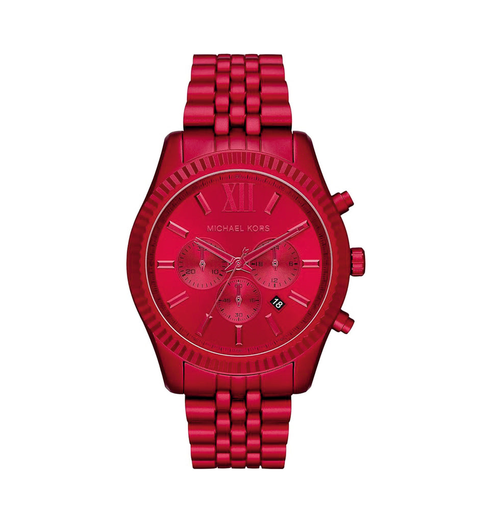Michael Kors MK8814 Lexington Pushpins Red Strap Men’s Watch