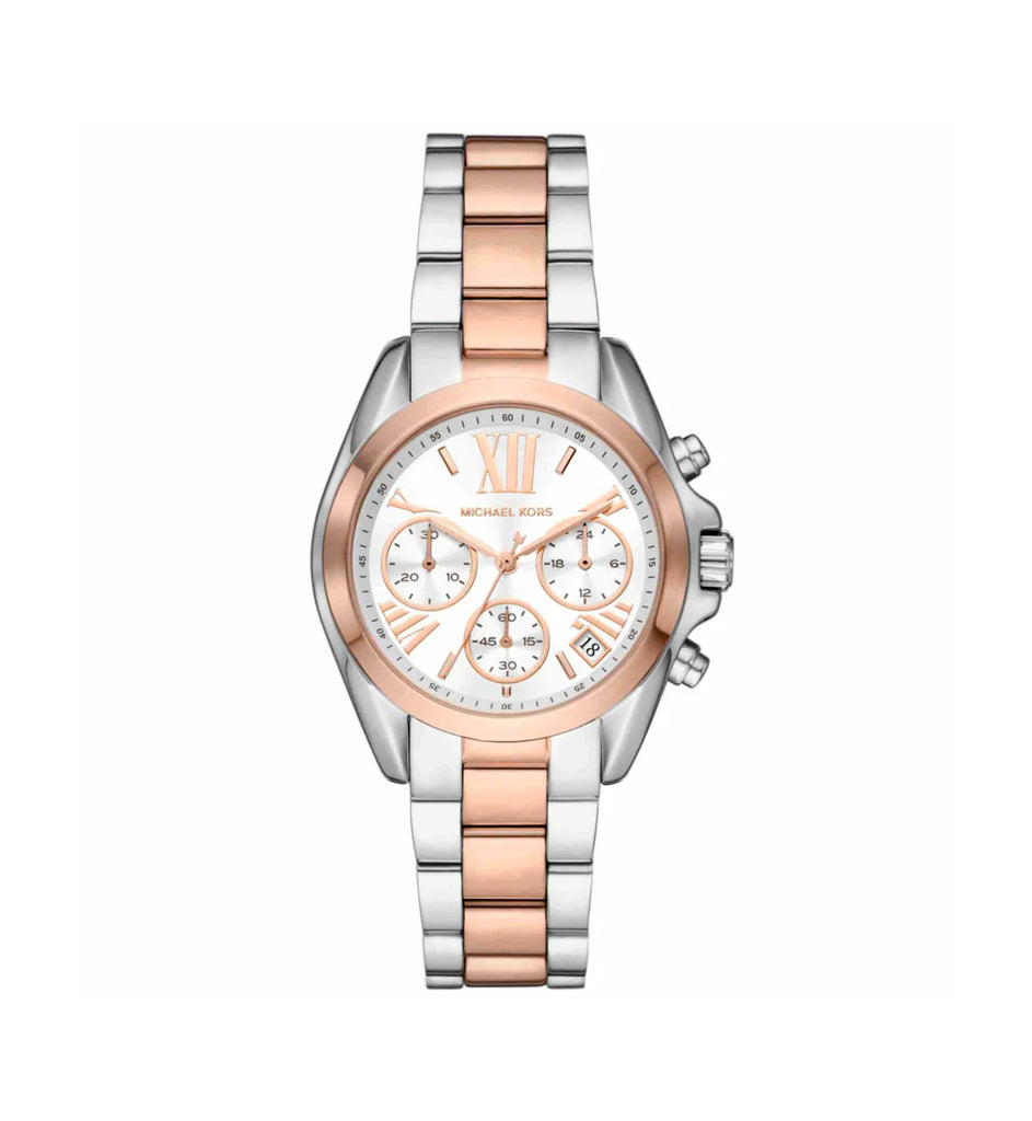 Michael Kors MK7258 Bradshaw Chronograph White Dial Two-Tone Stainless Steel Women’s Watch