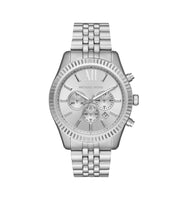 Michael Kors MK8789 Lexington Chronograph Silver Dial Silver Stainless Steel Men’s Watch