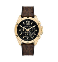 Michael Kors MK8849 Brecken Chronograph Black Dial Brown Strap Men’s Watch